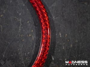 Alfa Romeo Giulia Carbon Fiber Rear Emblem Frame Trim - Red Candy